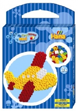 Bügelperlen Maxi, Geschenkbox Flugzeug